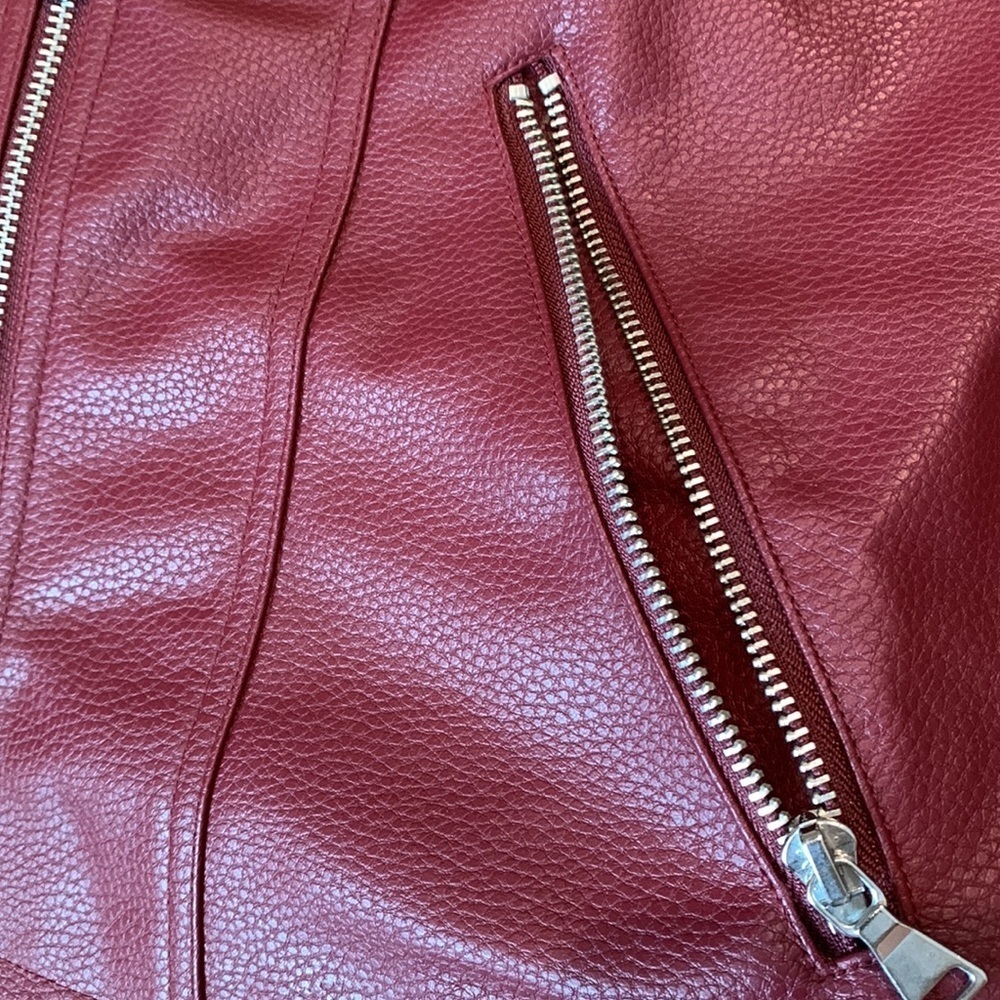 EXPRESS Burgundy Wine Moto Jacket NEW! - Picture 7 of 8